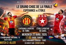 الجولة 2 من نهائي كرة الطائرة بين الترجي الرياضي و النجم الساحلي